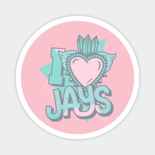 I Love Jays Easter Regal Pink Magnet